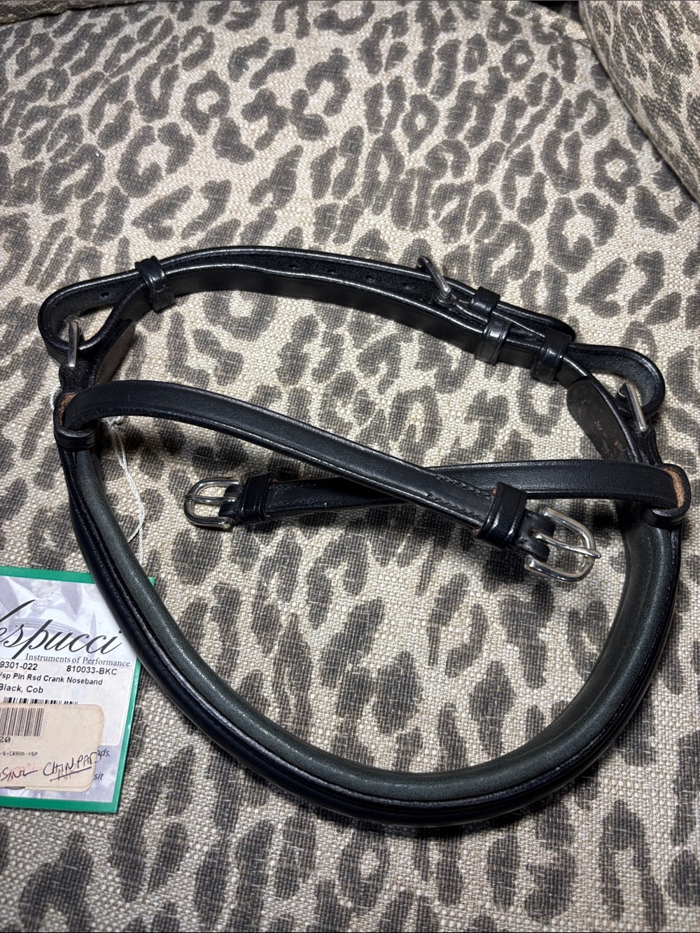 NWT* Vespucci plain raised crank Noseband (missing chin pad) cob size - Picture 4 of 11